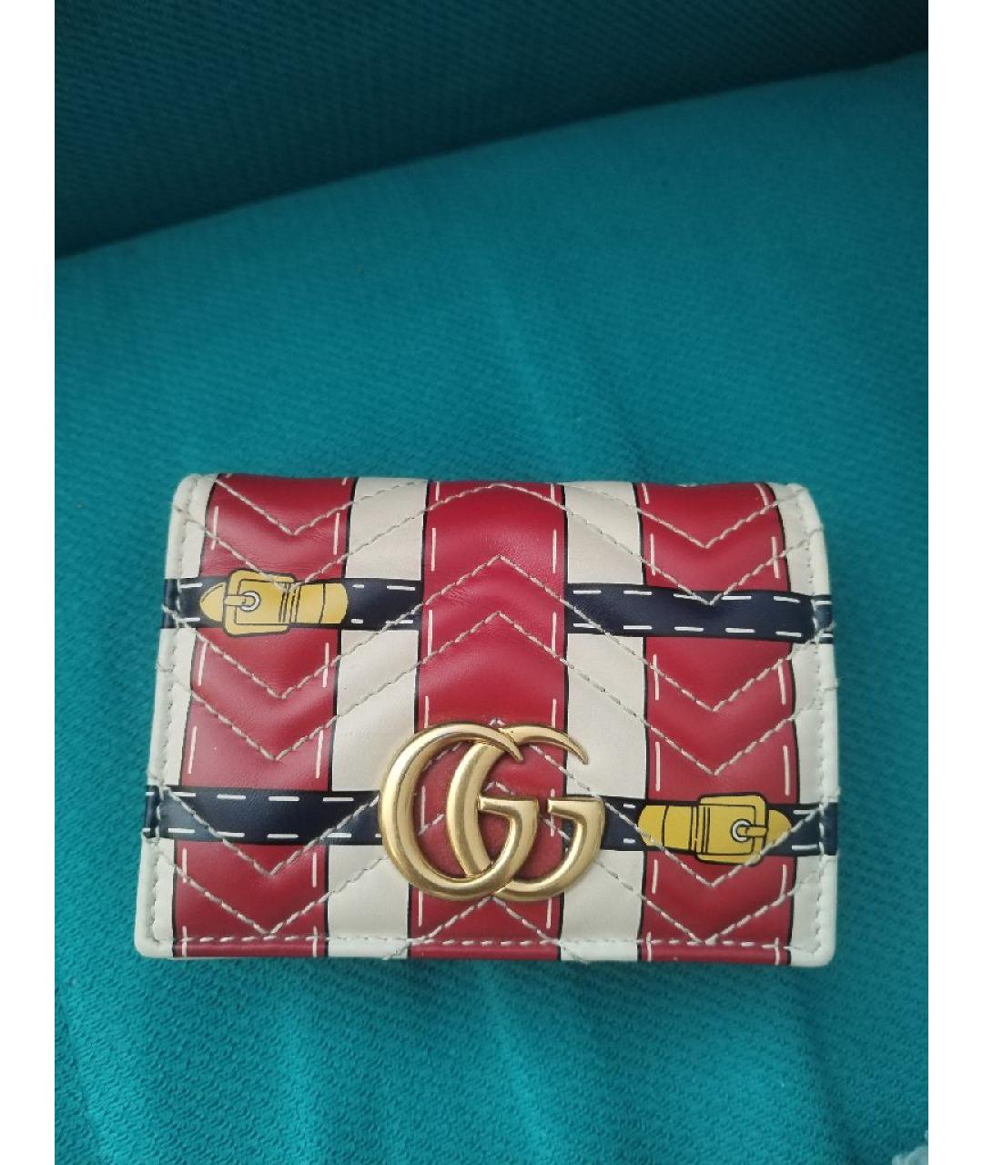 GUCCI Красный кожаный кошелек, фото 8