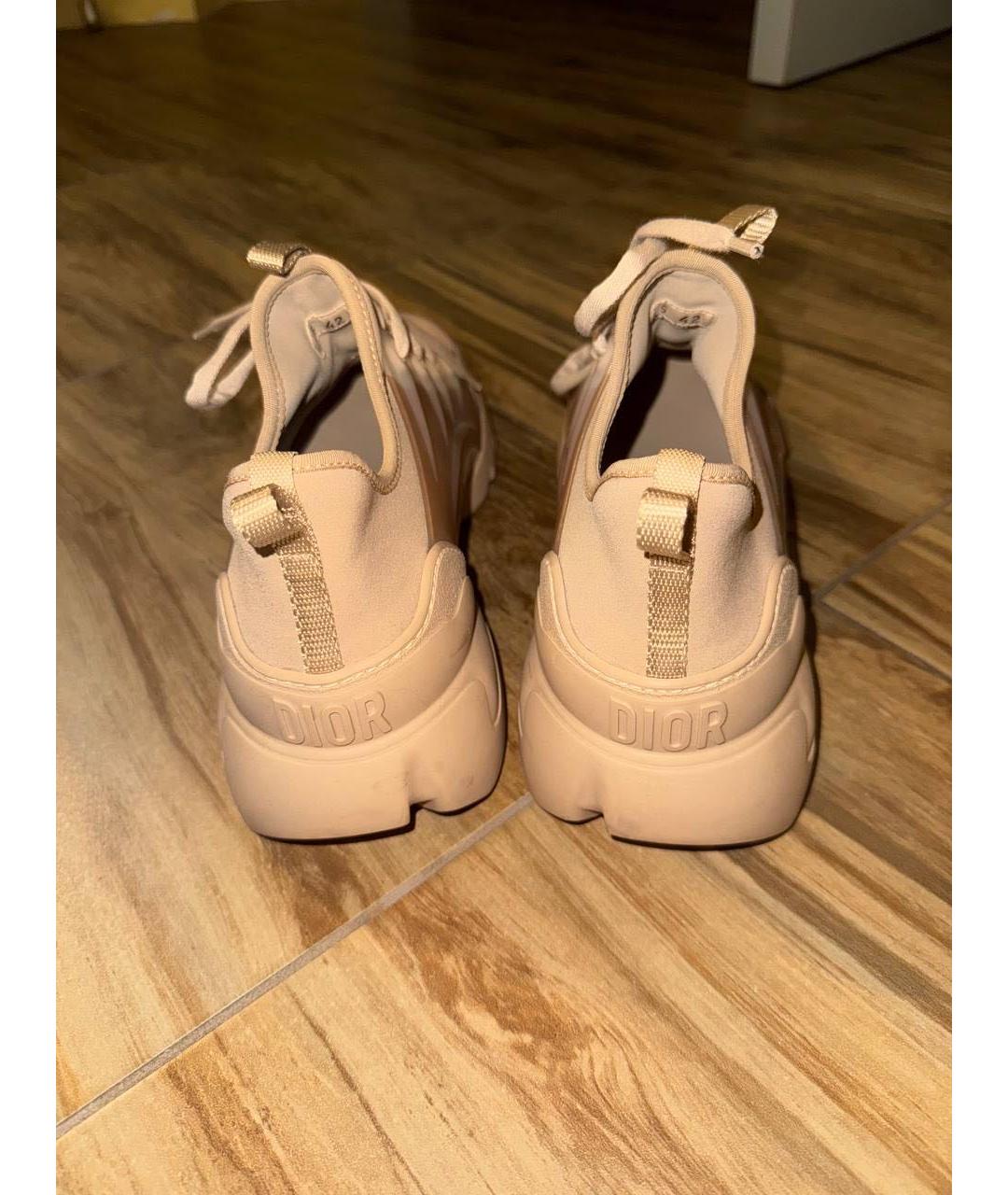 CHRISTIAN DIOR Бежевые текстильные кроссовки, фото 4
