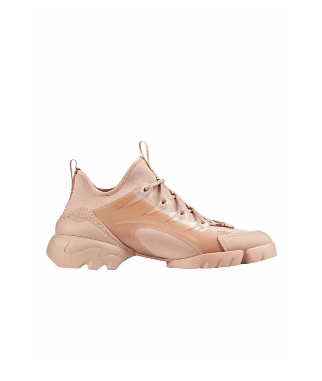 CHRISTIAN DIOR Бежевые текстильные кроссовки, фото 1