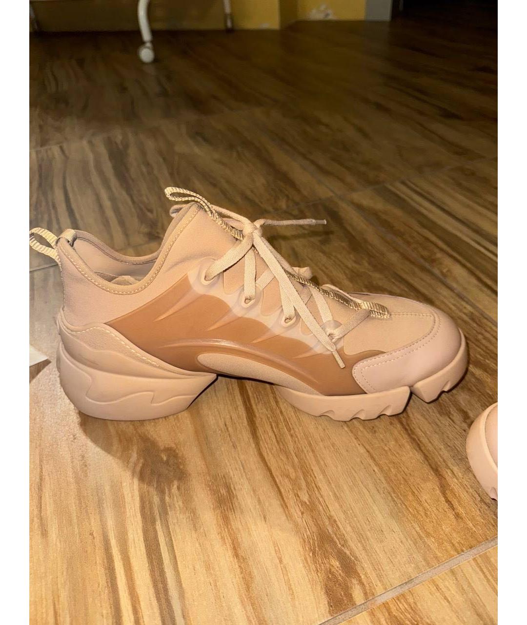 CHRISTIAN DIOR Бежевые текстильные кроссовки, фото 2