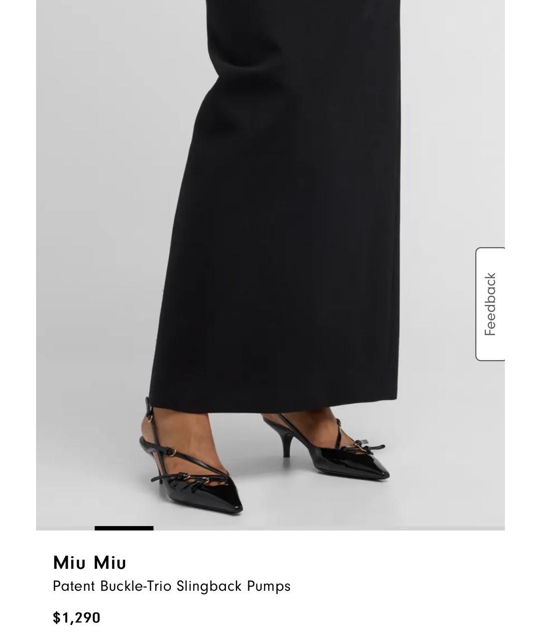 MIU MIU Черные кожаные туфли, фото 5