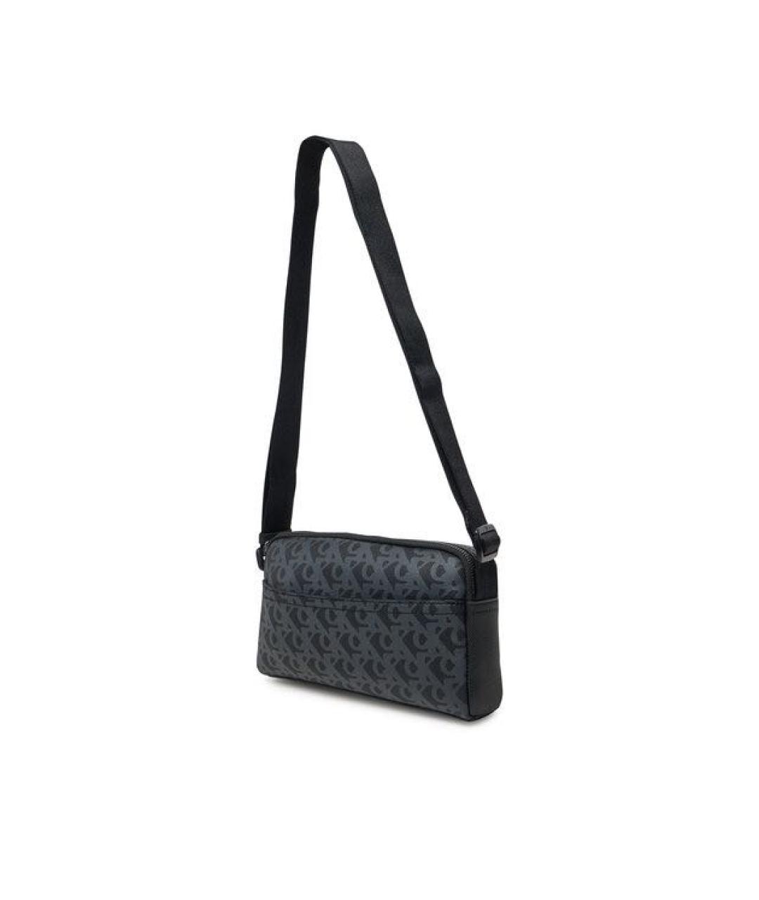 CALVIN KLEIN Серая барсетка из искусственной кожи, фото 4
