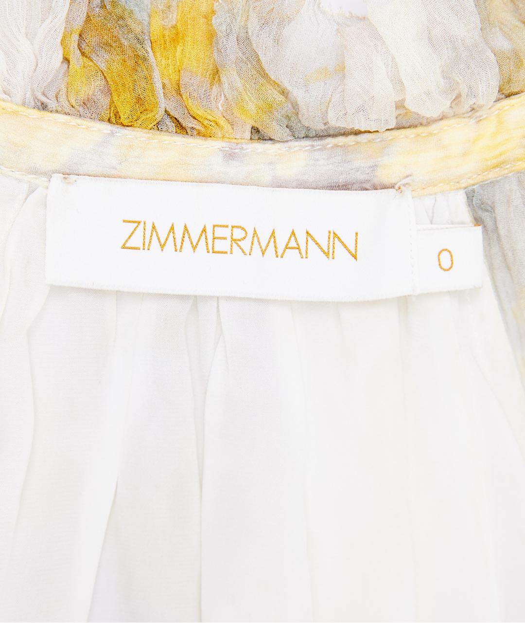 ZIMMERMANN Желтое шелковое повседневное платье, фото 7