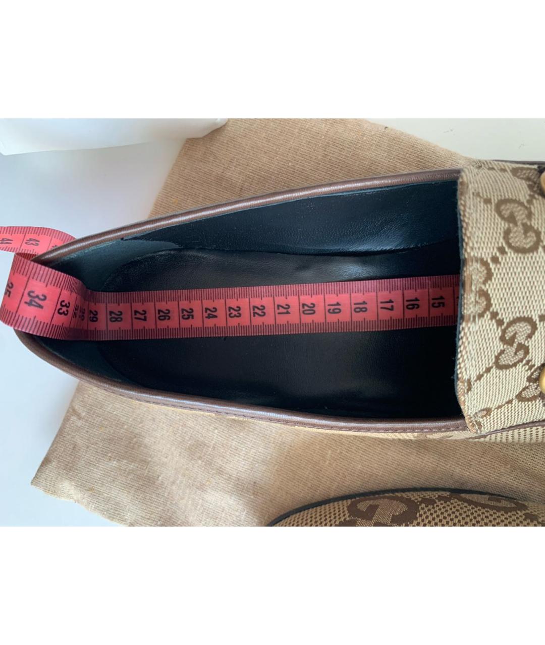 GUCCI Бежевые лоферы, фото 6