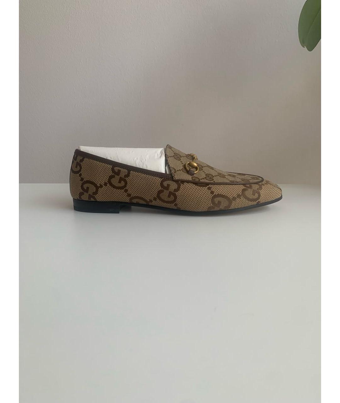 GUCCI Бежевые лоферы, фото 7