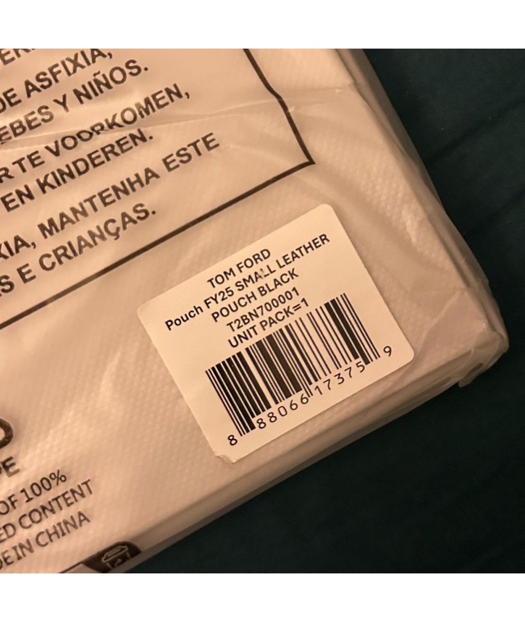TOM FORD Черный кошелек из искусственной кожи, фото 3