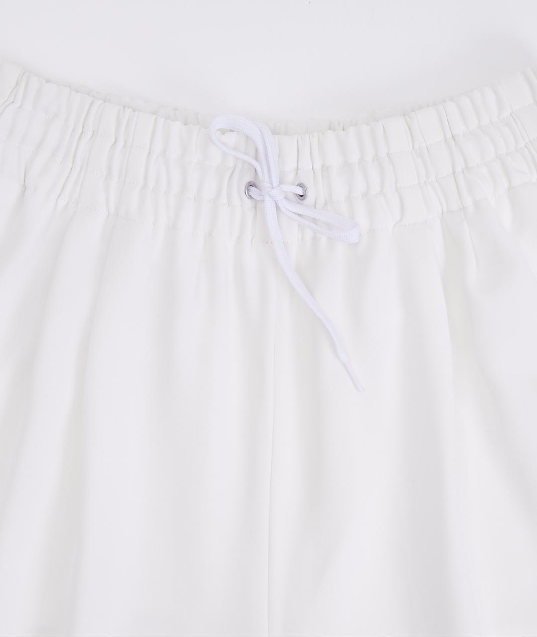 MIU MIU Белые синтетические прямые брюки, фото 3