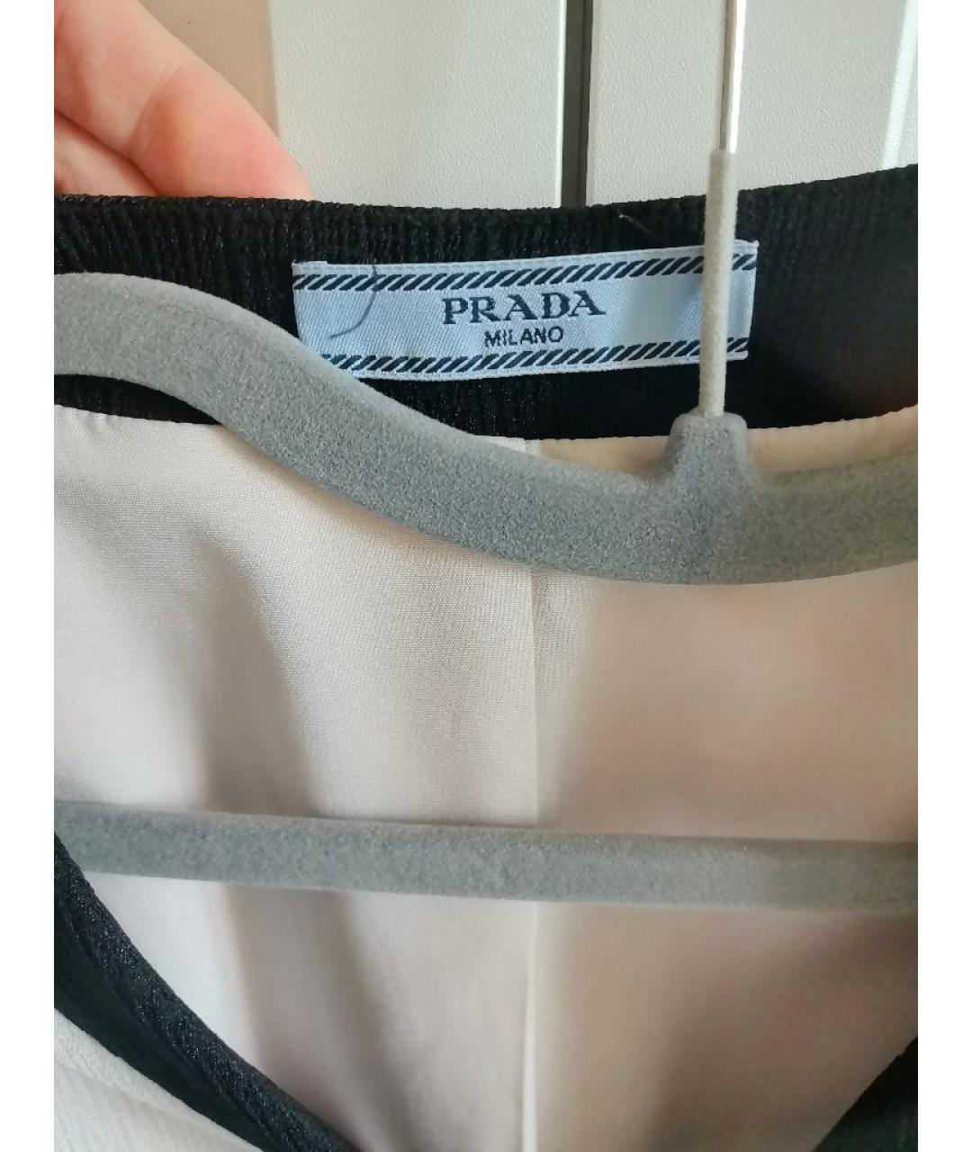 PRADA Белое вискозное повседневное платье, фото 3