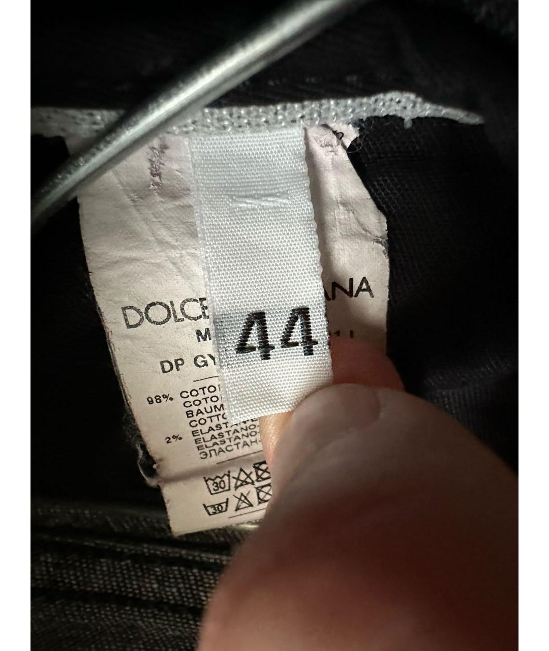 DOLCE&GABBANA Антрацитовые джинсы, фото 5