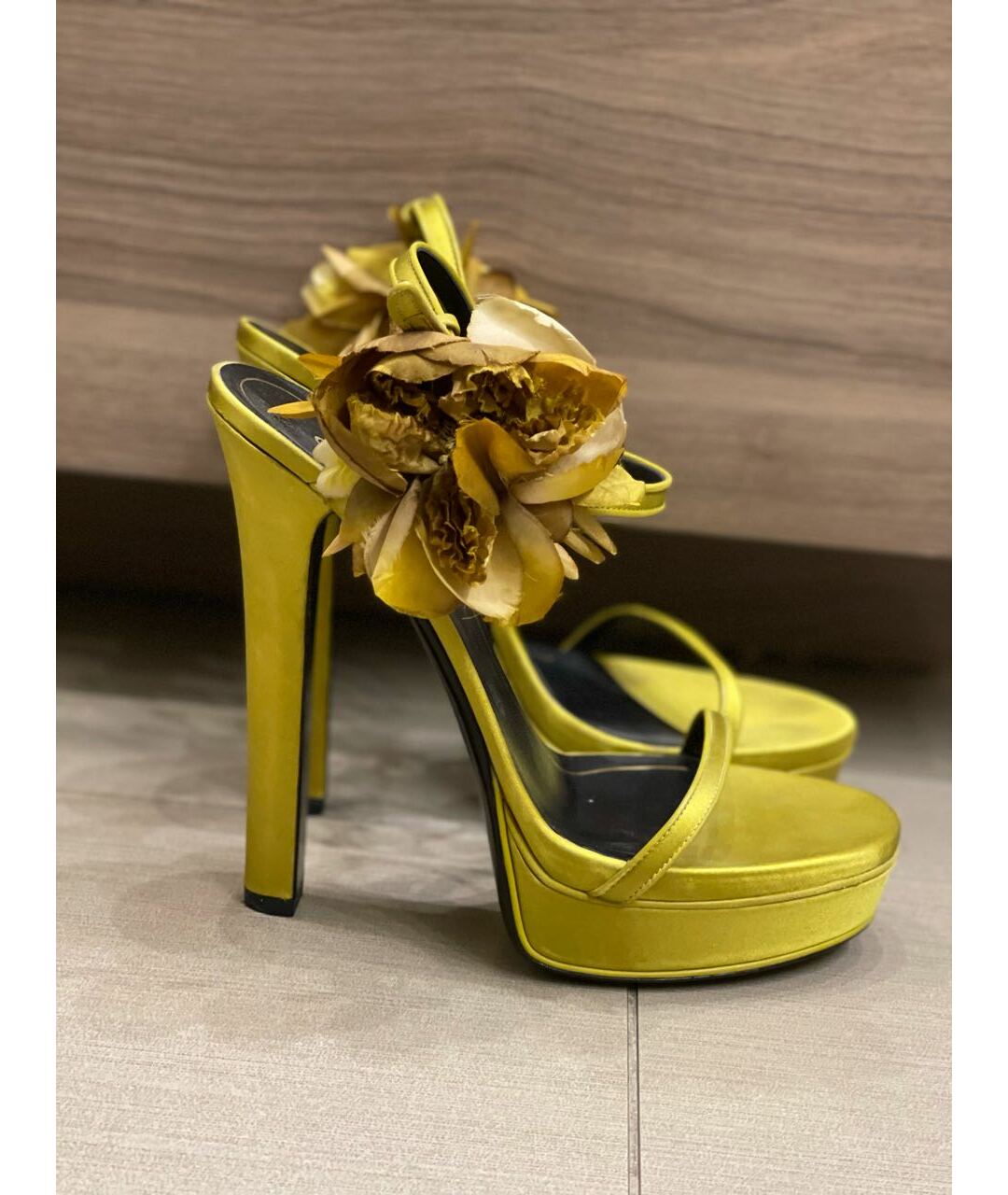 GUCCI Салатовые босоножки, фото 3