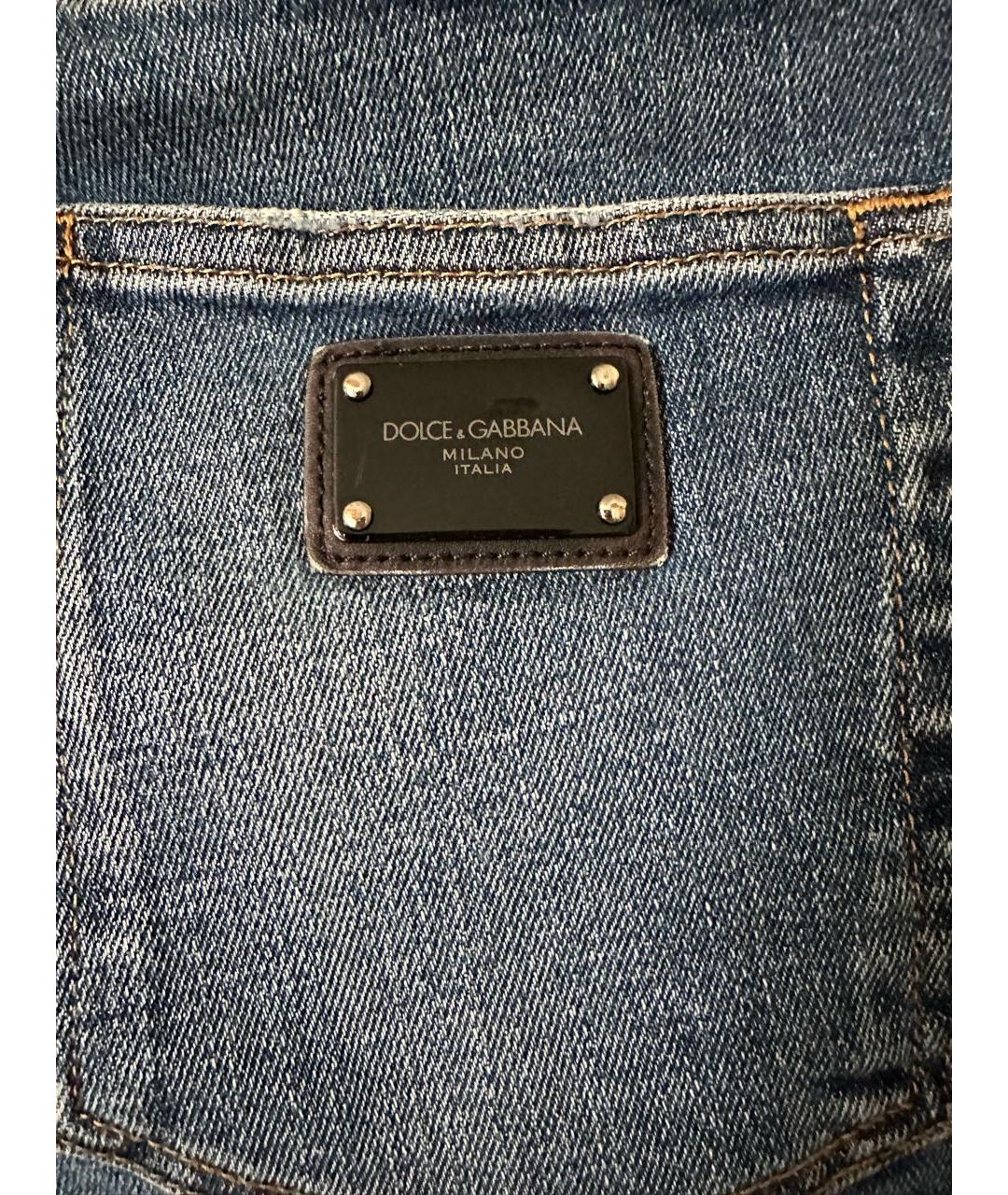 DOLCE&GABBANA Синие джинсы скинни, фото 3