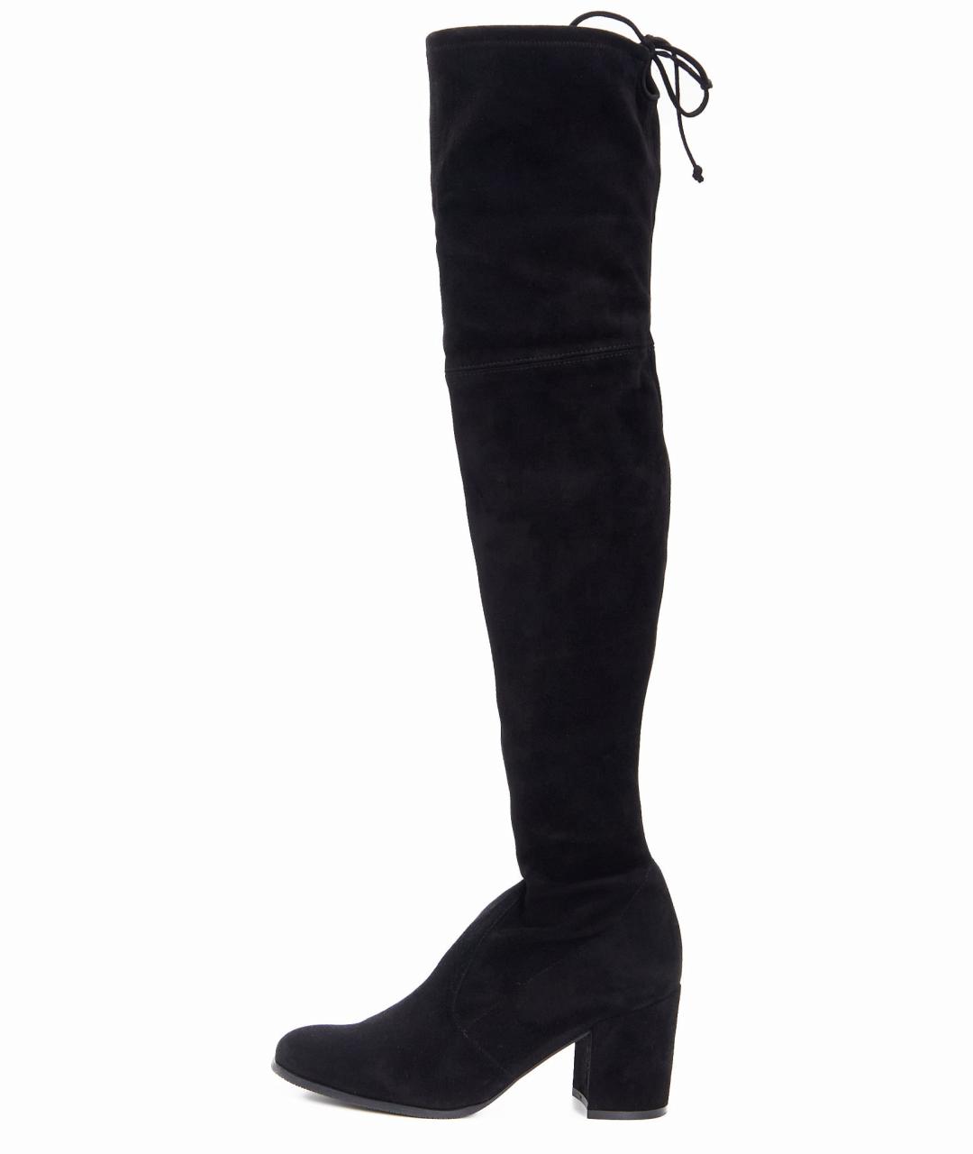 STUART WEITZMAN Черные замшевые ботфорты, фото 8