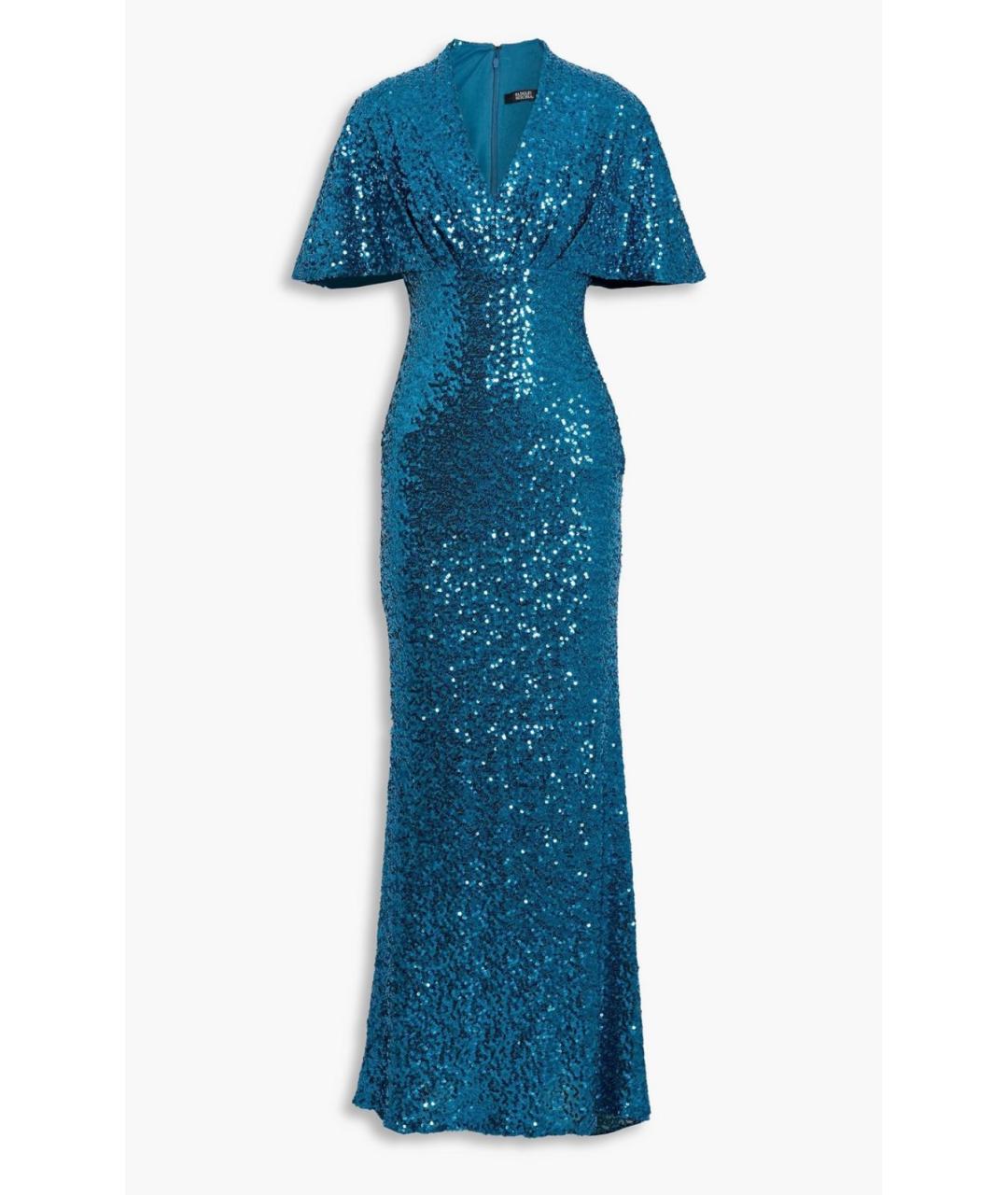 BADGLEY MISCHKA Бирюзовое коктейльное платье, фото 4