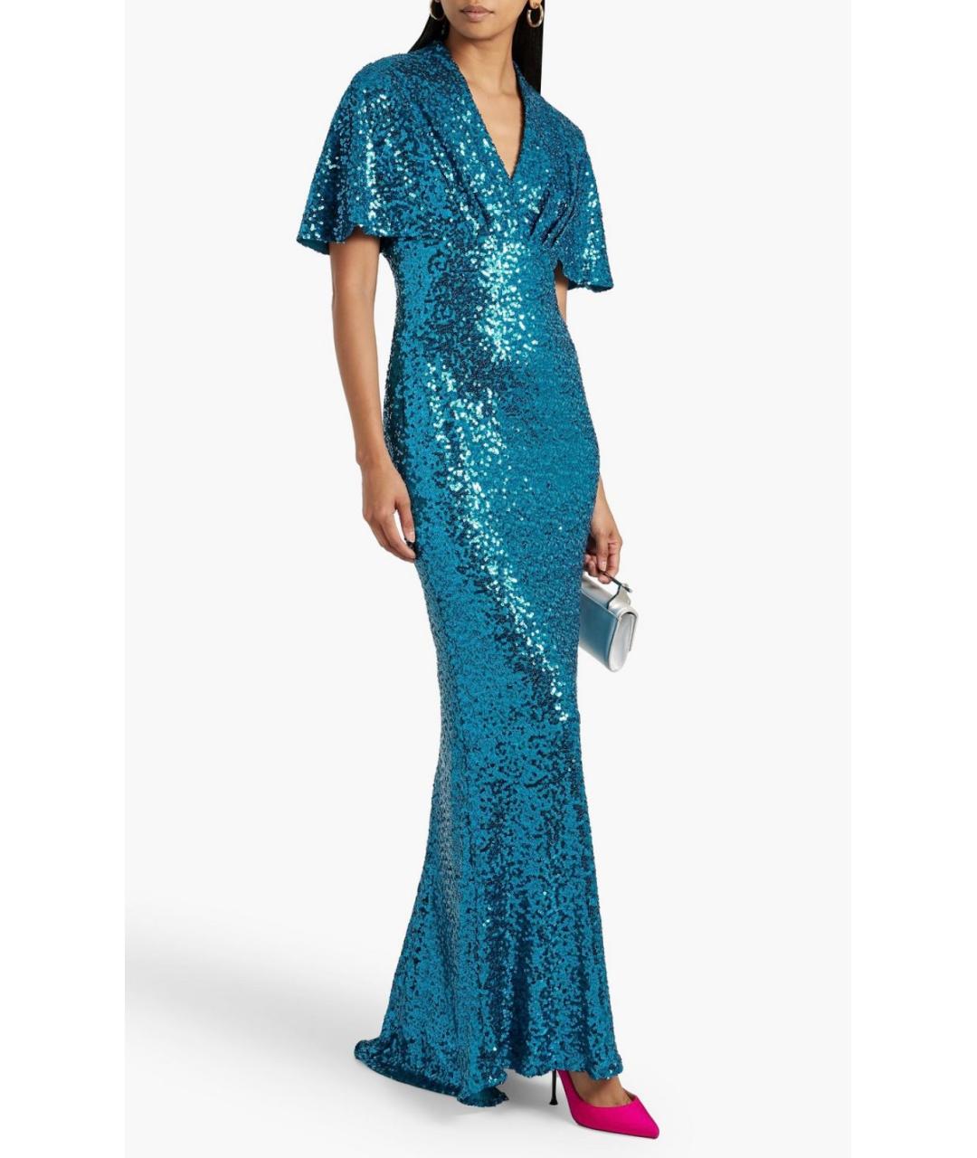 BADGLEY MISCHKA Бирюзовое коктейльное платье, фото 2