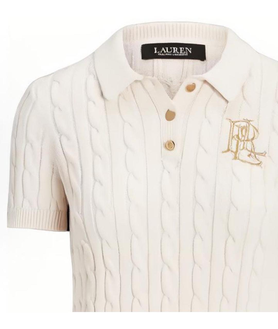 POLO RALPH LAUREN Белый хлопковый джемпер / свитер, фото 6
