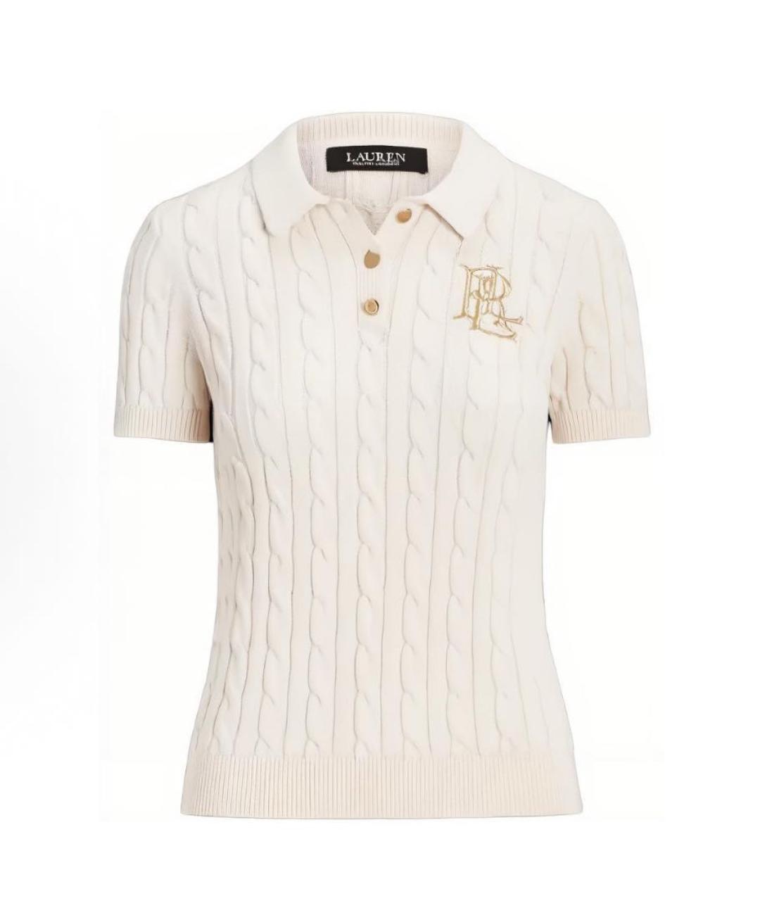 POLO RALPH LAUREN Белый хлопковый джемпер / свитер, фото 1