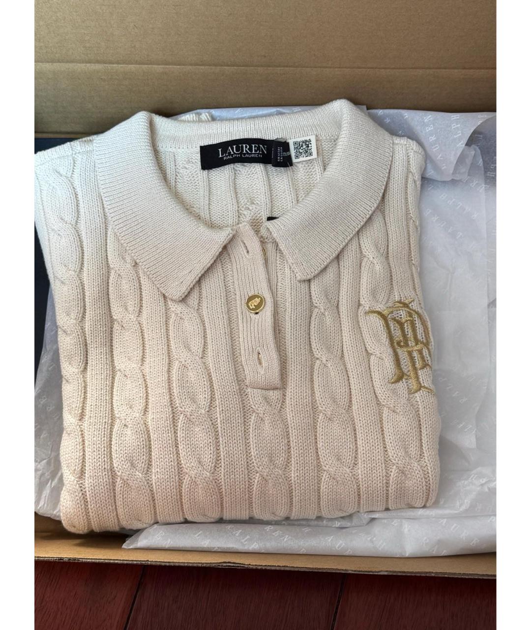 POLO RALPH LAUREN Белый хлопковый джемпер / свитер, фото 7