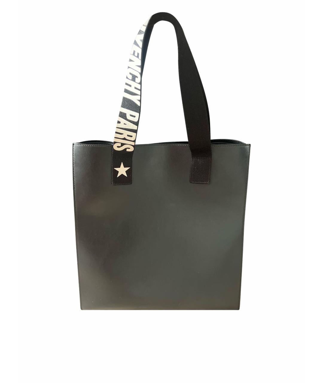 GIVENCHY Черная кожаная сумка тоут, фото 5