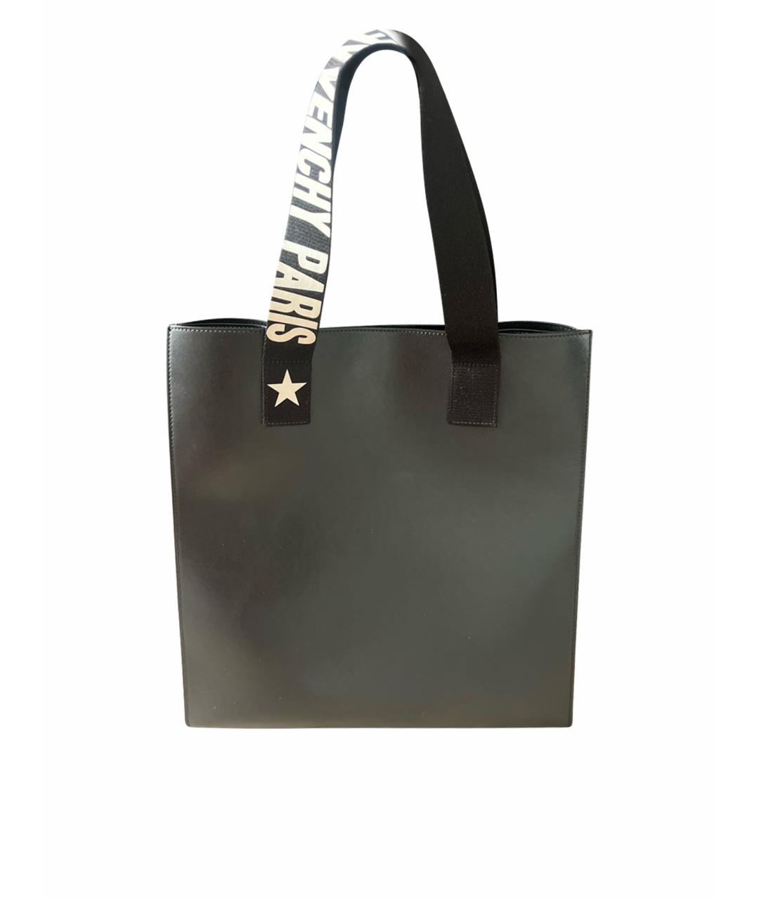 GIVENCHY Черная кожаная сумка тоут, фото 1