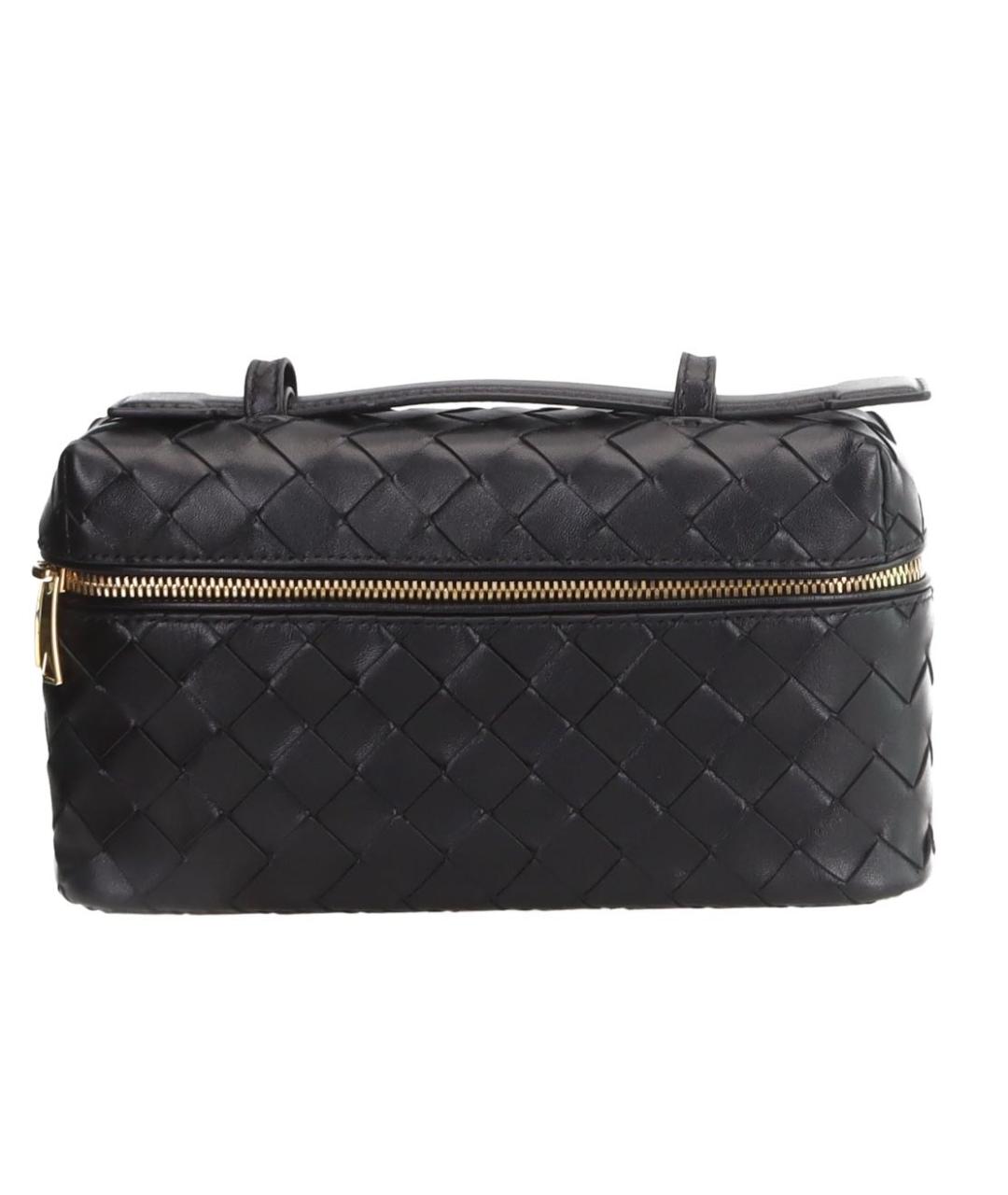 BOTTEGA VENETA Черная кожаная сумка через плечо, фото 1