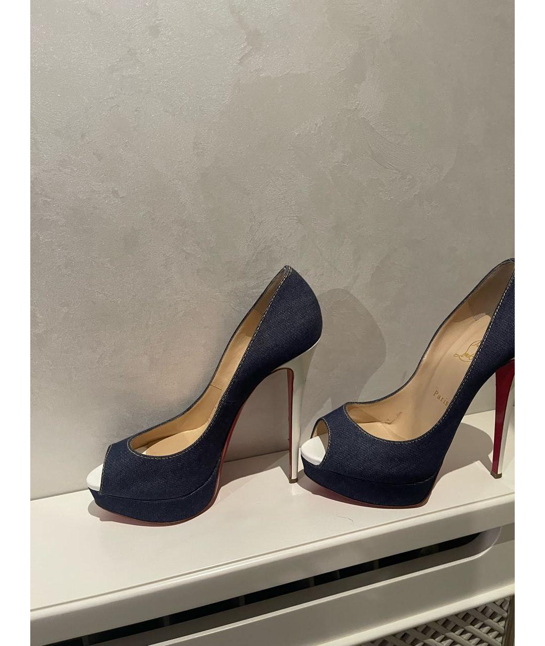 CHRISTIAN LOUBOUTIN Темно-синие туфли, фото 2