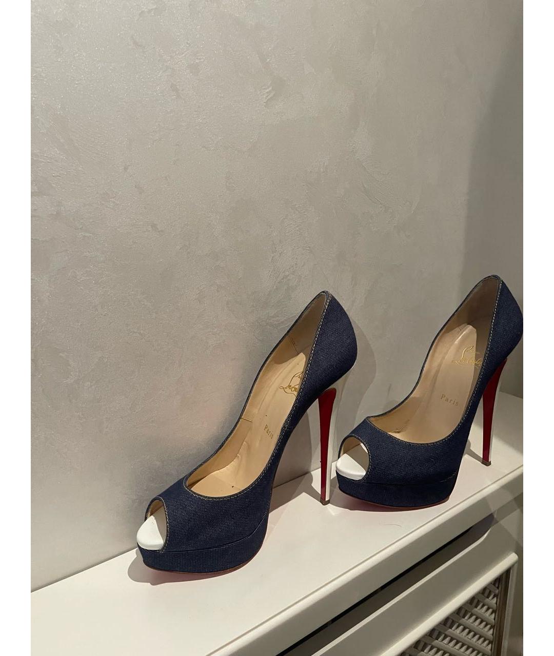 CHRISTIAN LOUBOUTIN Темно-синие туфли, фото 3