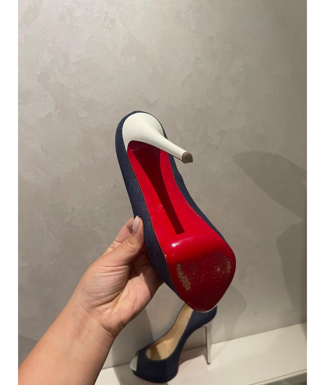 CHRISTIAN LOUBOUTIN Темно-синие туфли, фото 4