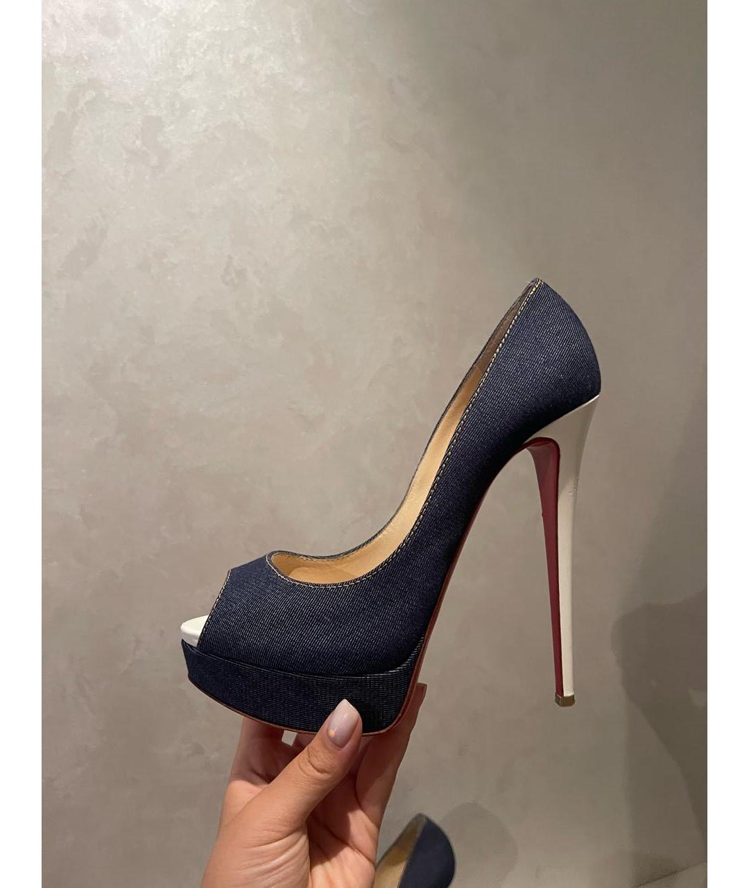 CHRISTIAN LOUBOUTIN Темно-синие туфли, фото 5