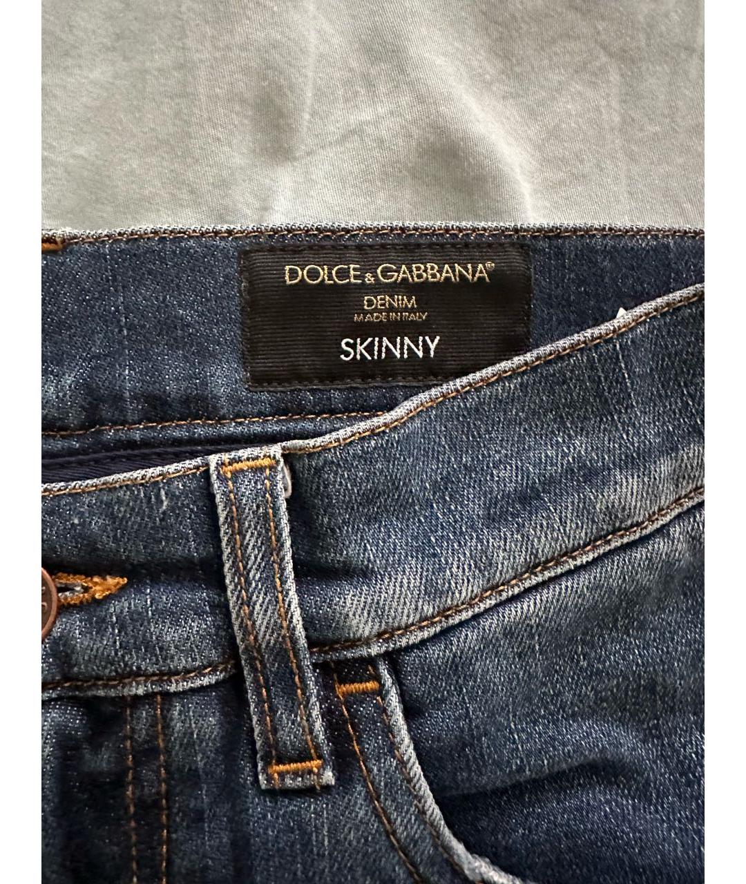 DOLCE&GABBANA Синие джинсы скинни, фото 2