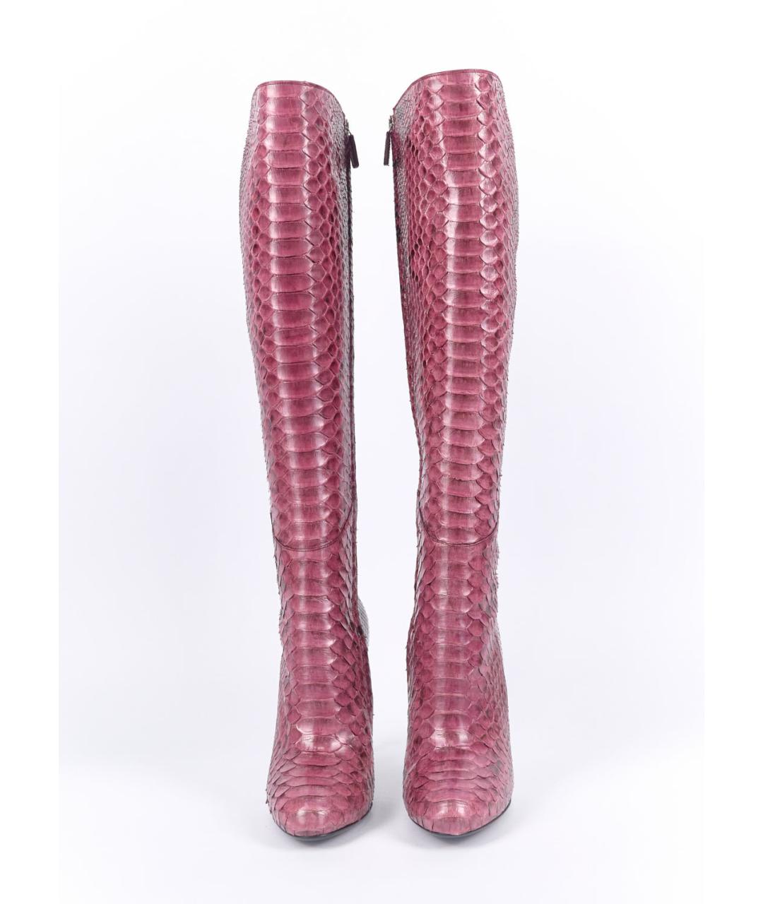 GUCCI Фиолетовые сапоги из экзотической кожи, фото 3