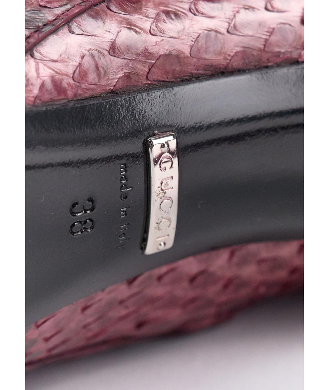 GUCCI Фиолетовые сапоги из экзотической кожи, фото 5
