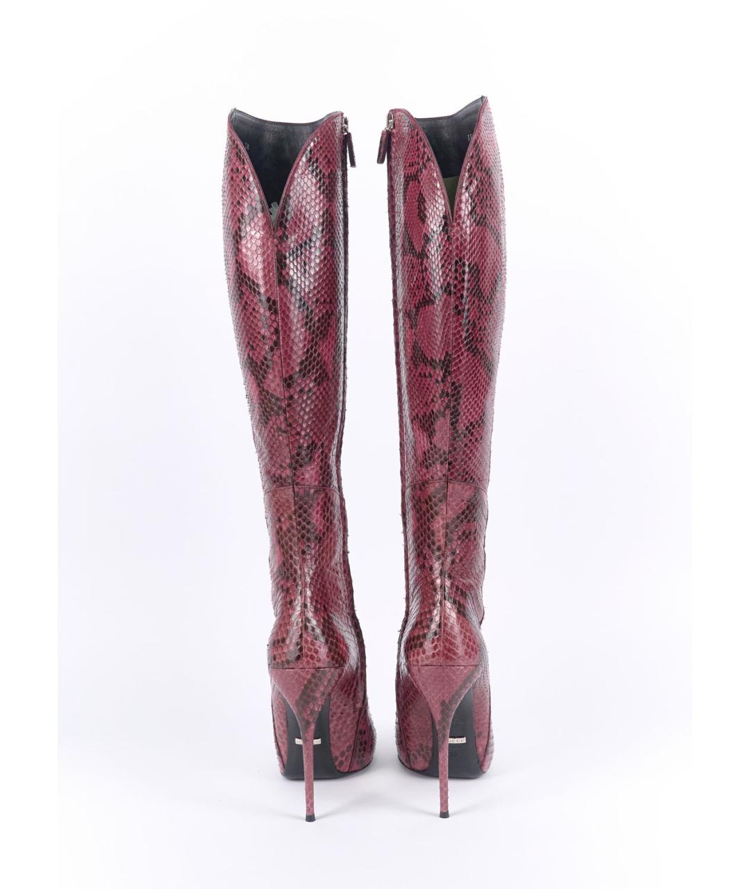 GUCCI Фиолетовые сапоги из экзотической кожи, фото 4