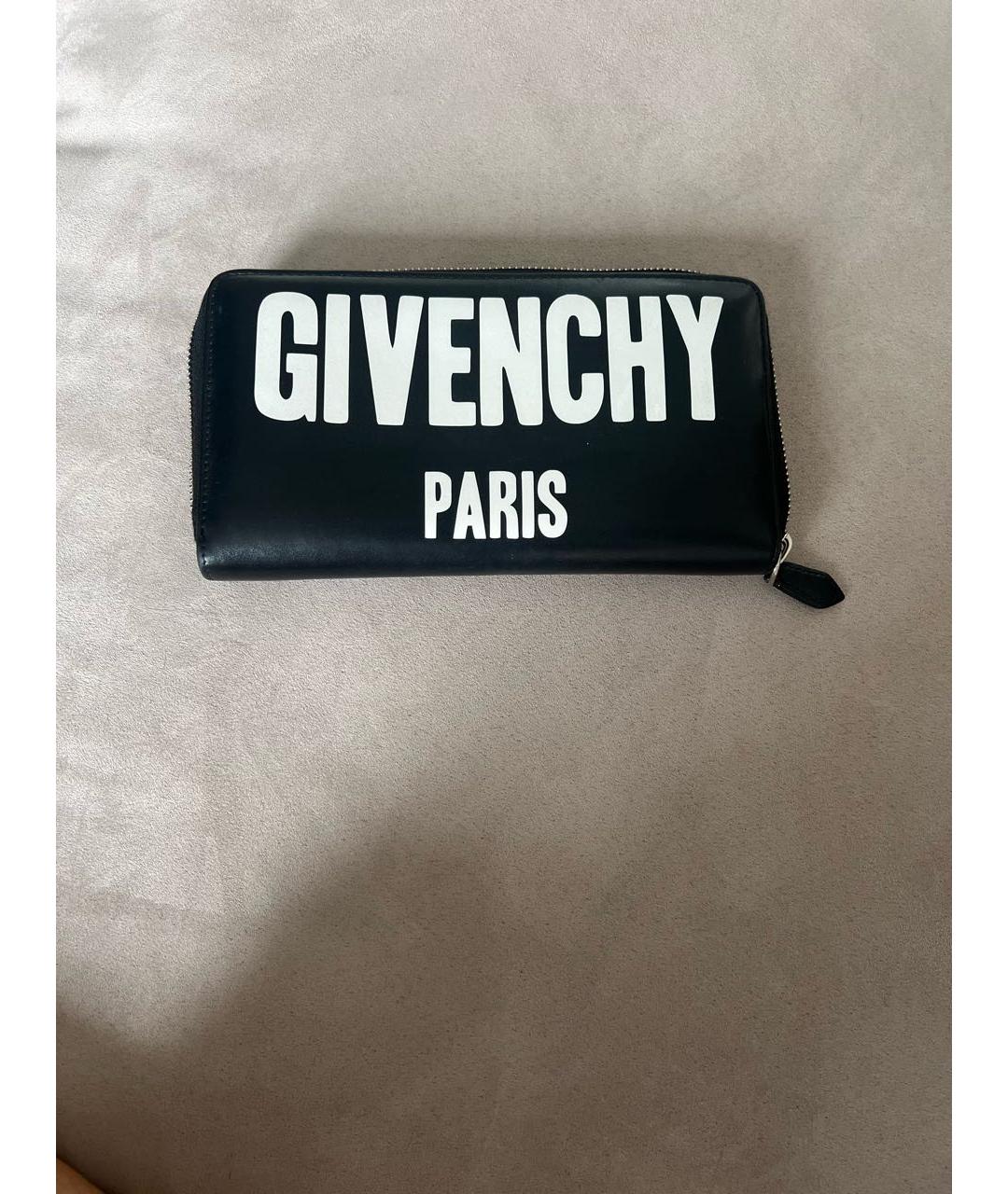 GIVENCHY Черный кожаный кошелек, фото 5
