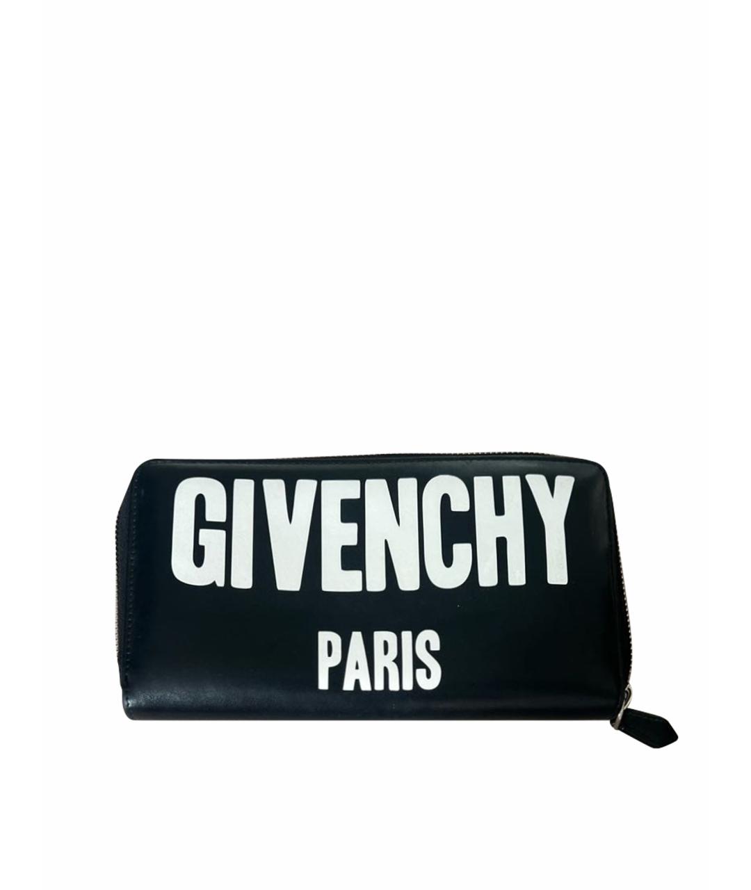 GIVENCHY Черный кожаный кошелек, фото 1