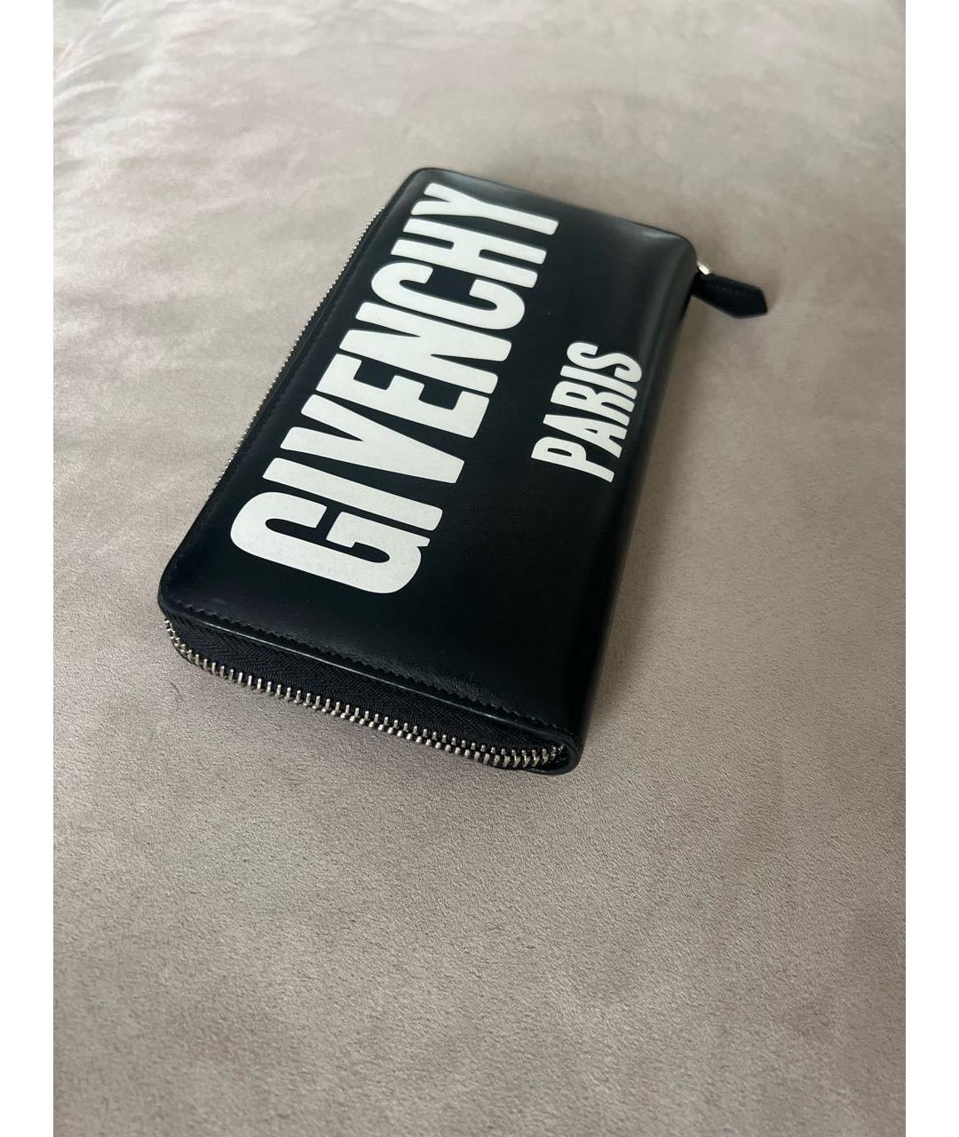 GIVENCHY Черный кожаный кошелек, фото 2