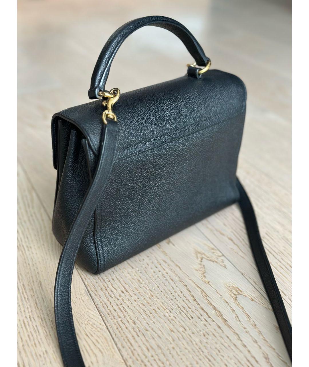 SAINT LAURENT Черная кожаная сумка через плечо, фото 2