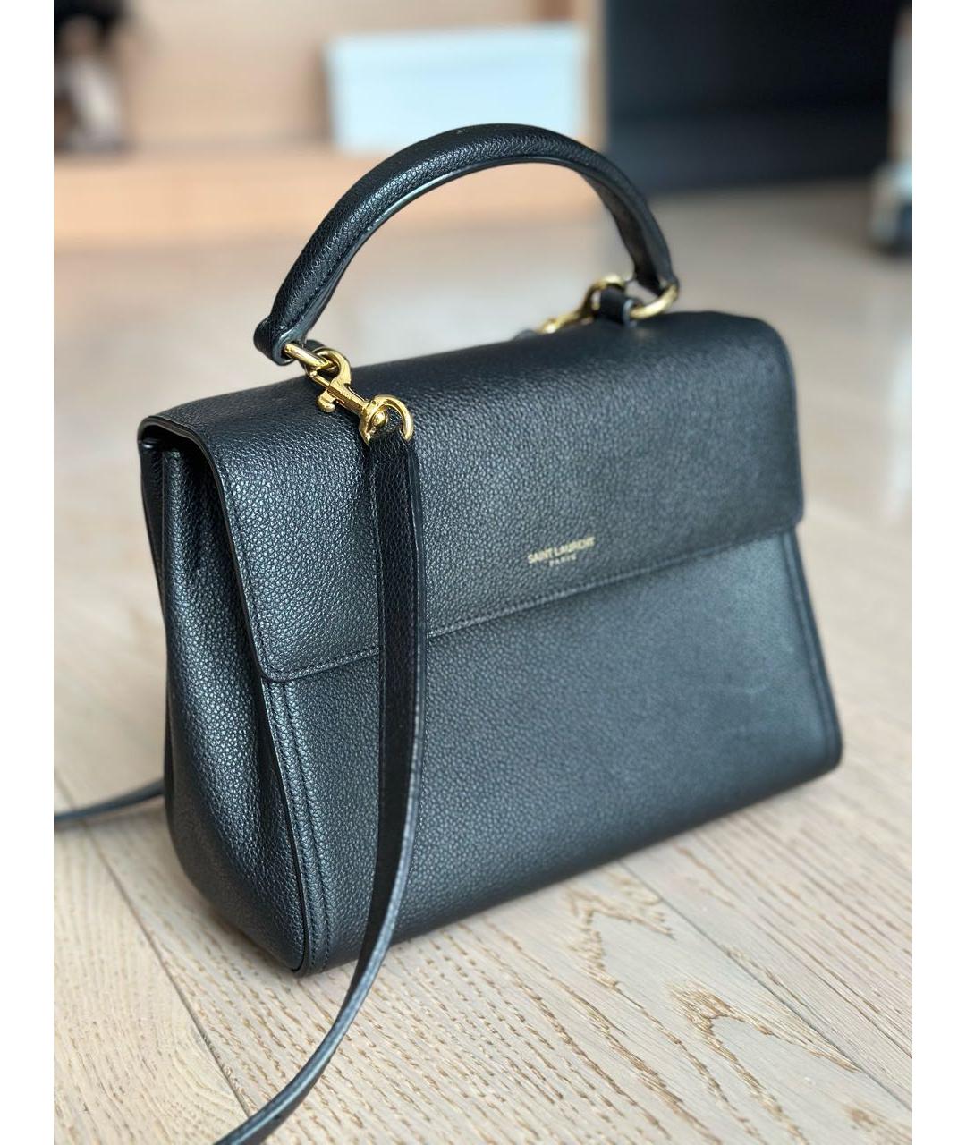 SAINT LAURENT Черная кожаная сумка через плечо, фото 8