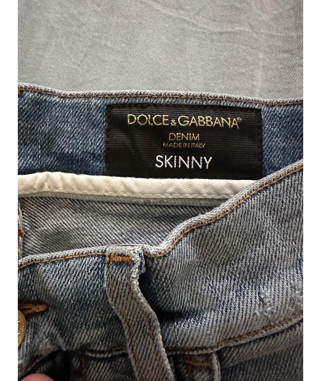 DOLCE&GABBANA Синие джинсы скинни, фото 4