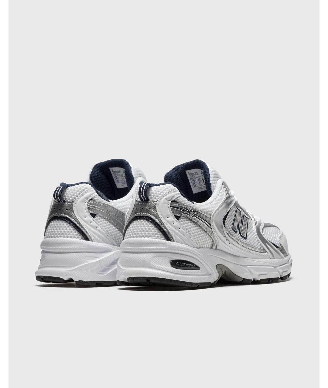 NEW BALANCE Серебряные текстильные низкие кроссовки / кеды, фото 5