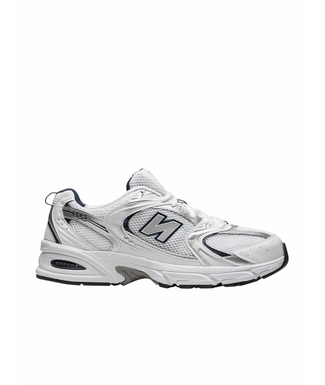 NEW BALANCE Серебряные текстильные низкие кроссовки / кеды, фото 1
