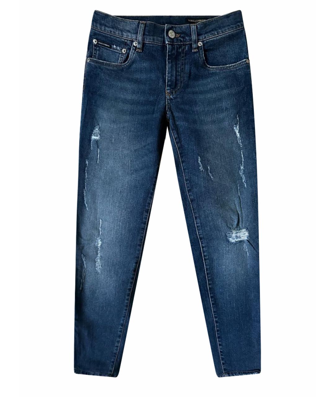 DOLCE&GABBANA Синие прямые джинсы, фото 1