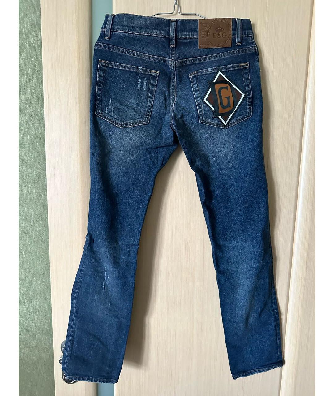 DOLCE&GABBANA Синие прямые джинсы, фото 2