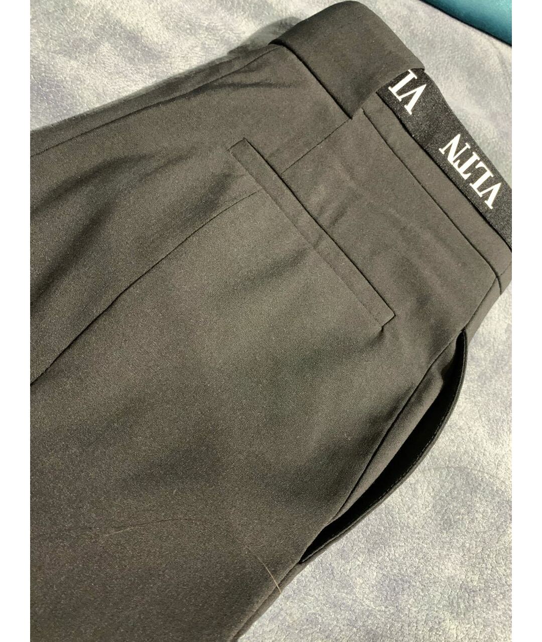 VALENTINO Черные вискозные прямые брюки, фото 4