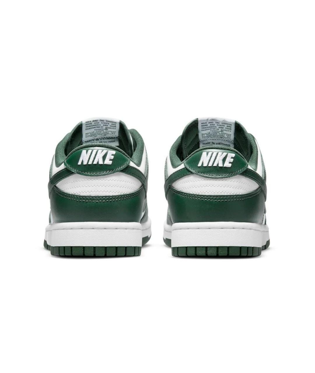 NIKE Зеленые кожаные низкие кроссовки / кеды, фото 5