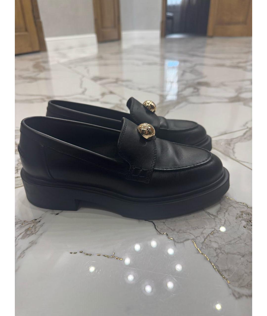 FURLA Черные кожаные лоферы, фото 5