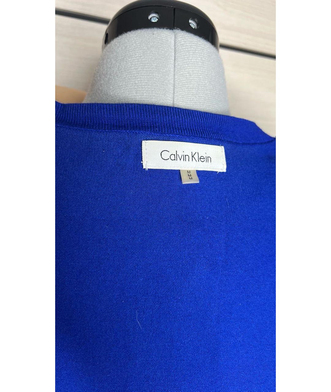 CALVIN KLEIN Синий вискозный кардиган, фото 3