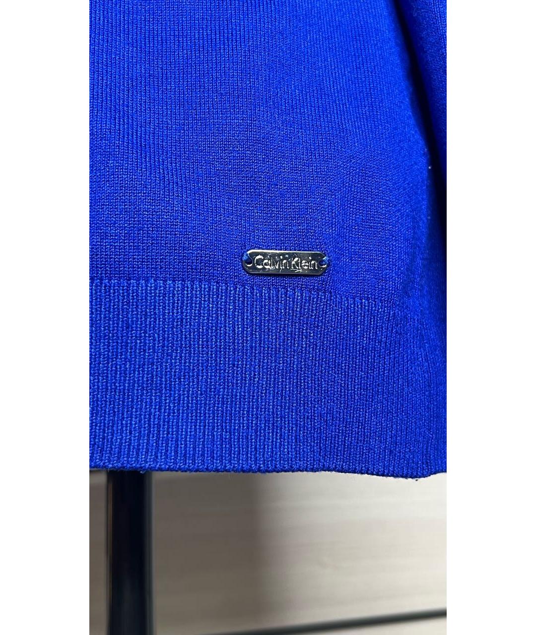 CALVIN KLEIN Синий вискозный кардиган, фото 6