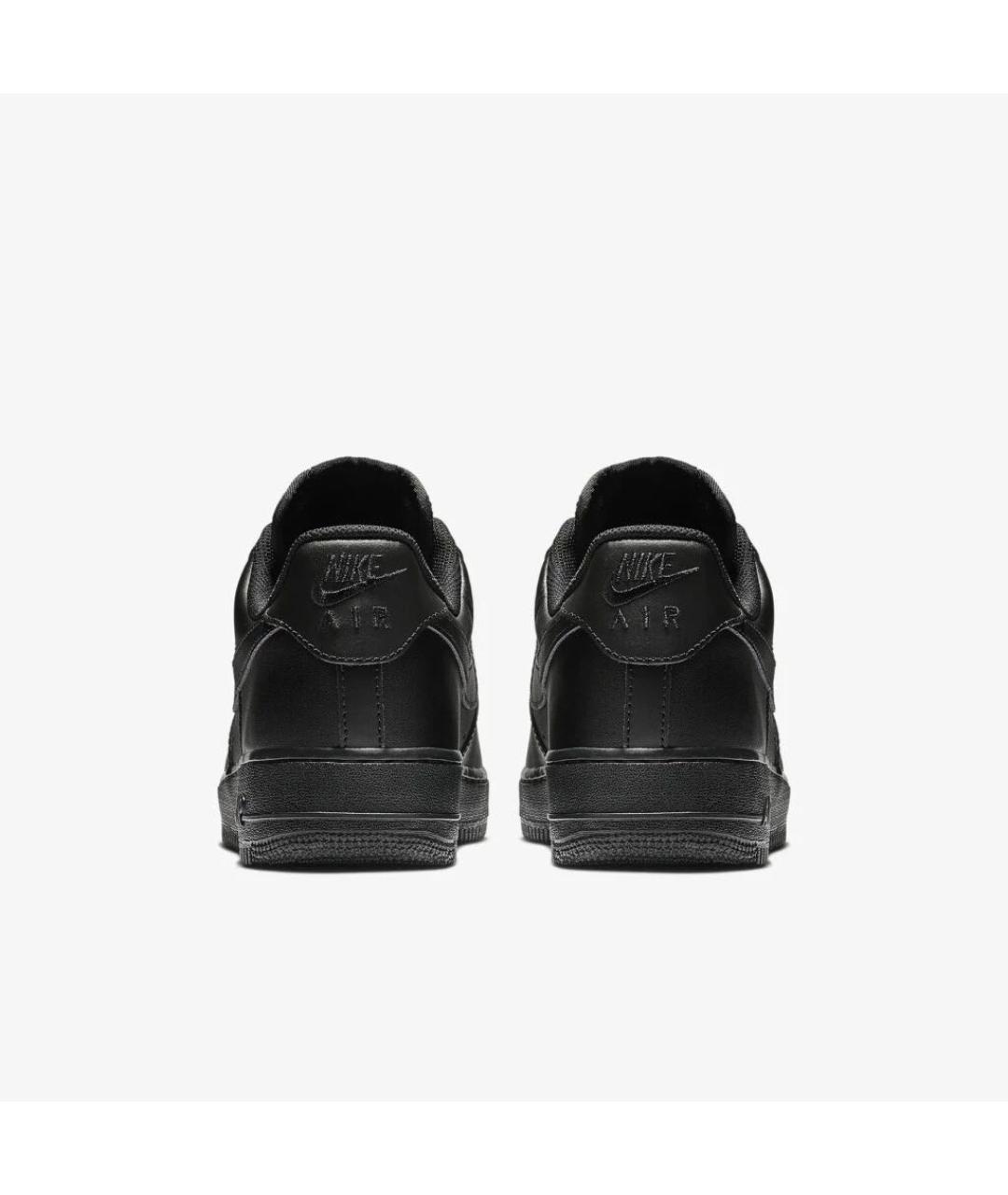 NIKE Черные кожаные низкие кроссовки / кеды, фото 6