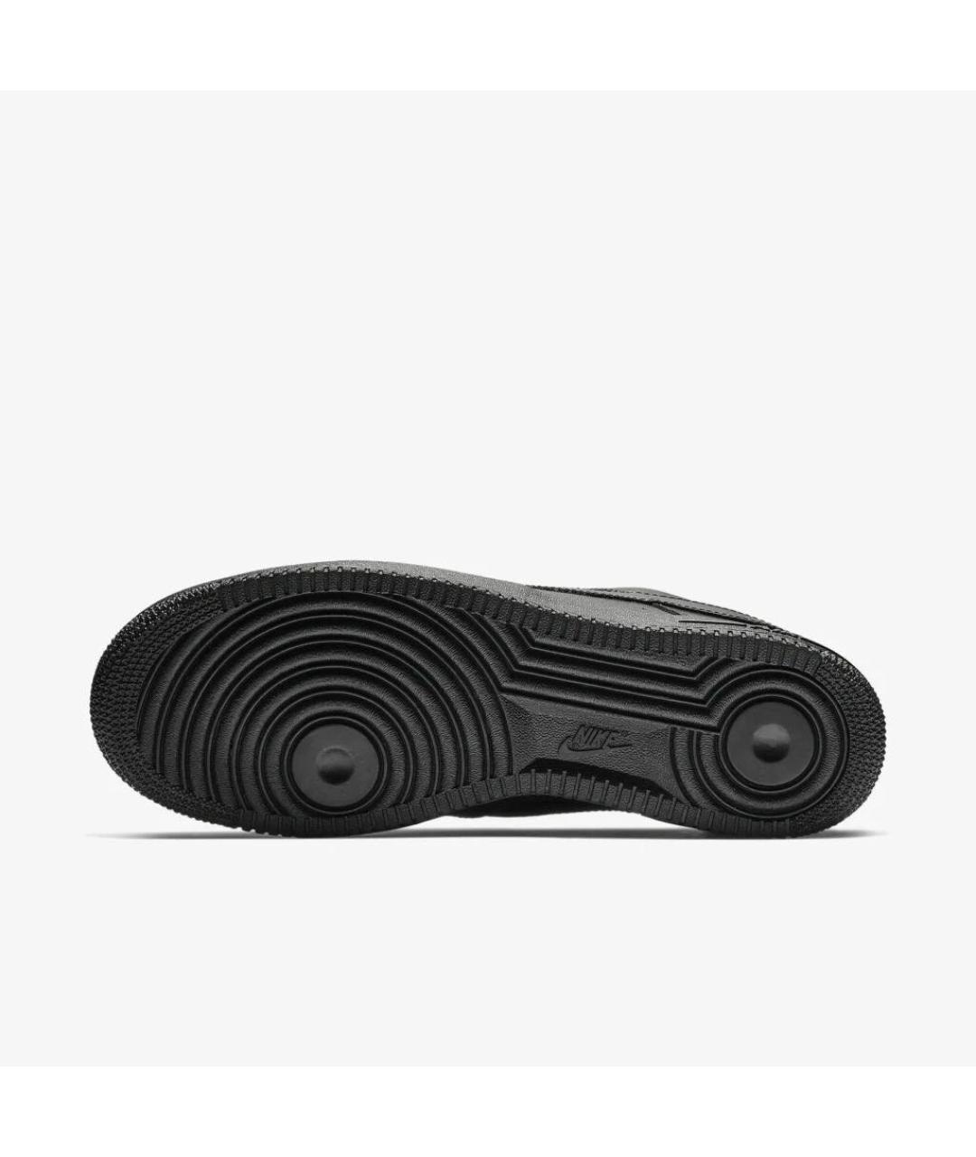 NIKE Черные кожаные низкие кроссовки / кеды, фото 4