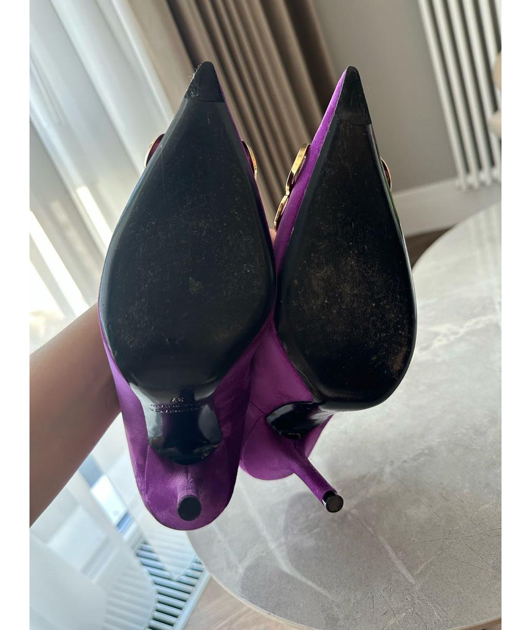BALENCIAGA Фиолетовые замшевые туфли, фото 5